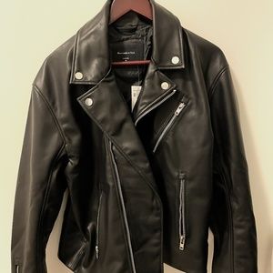 NEW* Abercrombie and Fitch leather jacket